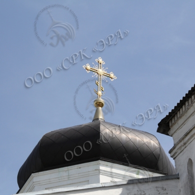 Изготовление креста на центральный купол Успенского храма