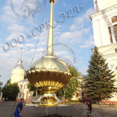 Изготовление нового завершения колокольни Свято-Успенского мужского монастыря